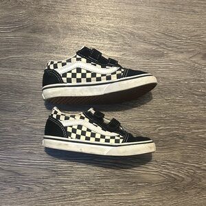 Vans Kids Black and White Checkerboard Sneakers